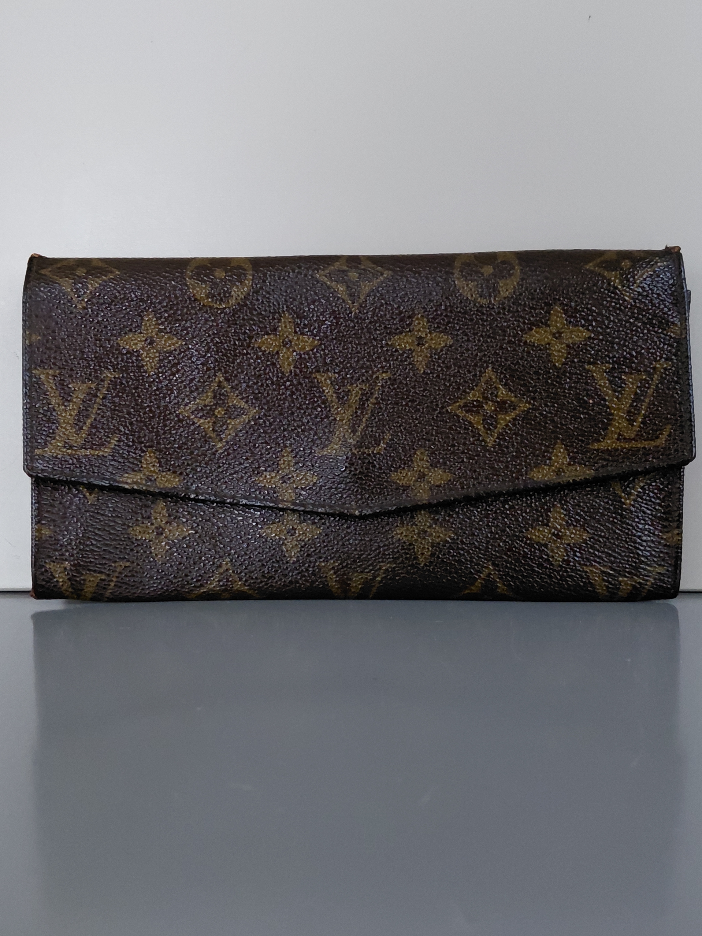 Louis Vuitton Brown And Gold Monogram Envelope Clutch